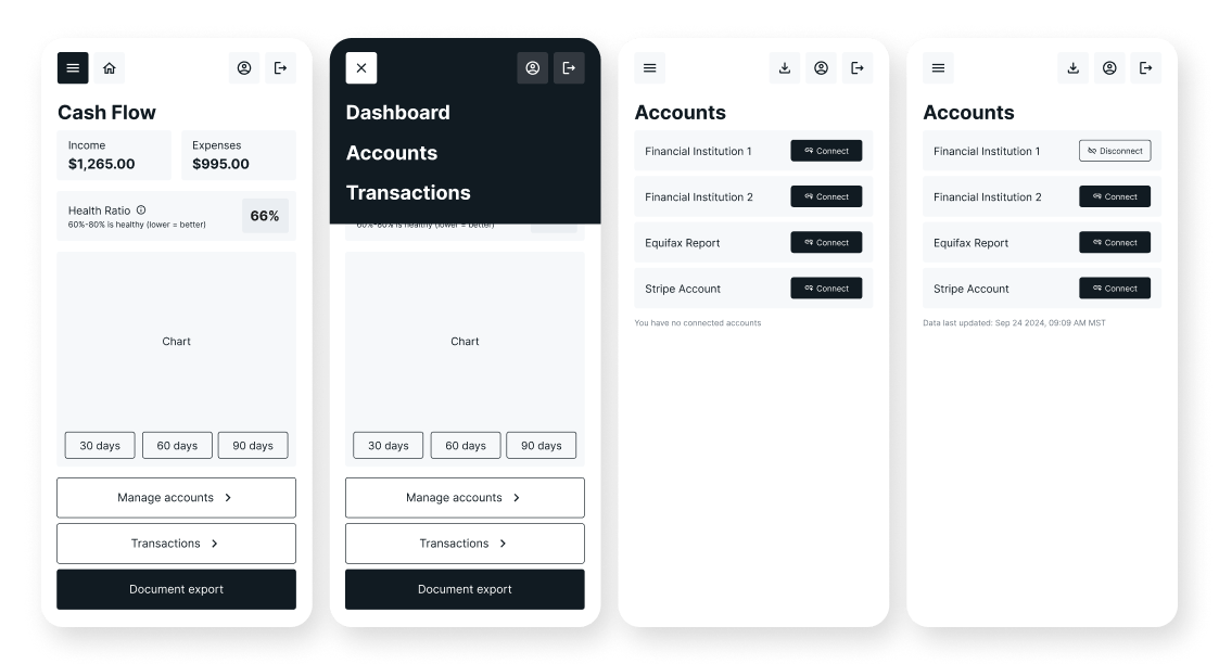cashFlow-wireframes-b Cash Flow Case Study - Rough wireframes with priority functionality